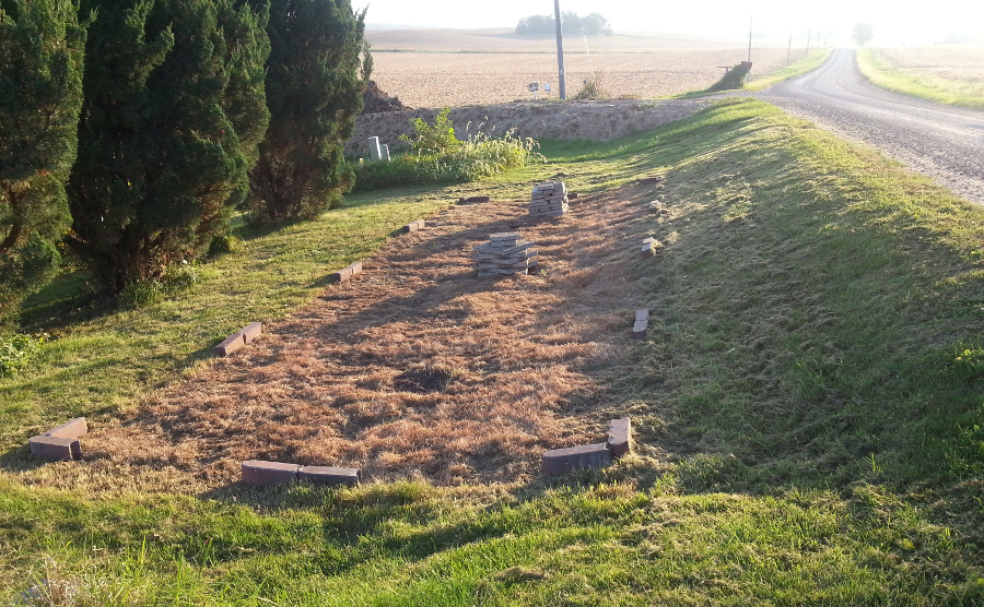 Prairie garden patch, mulch removed.